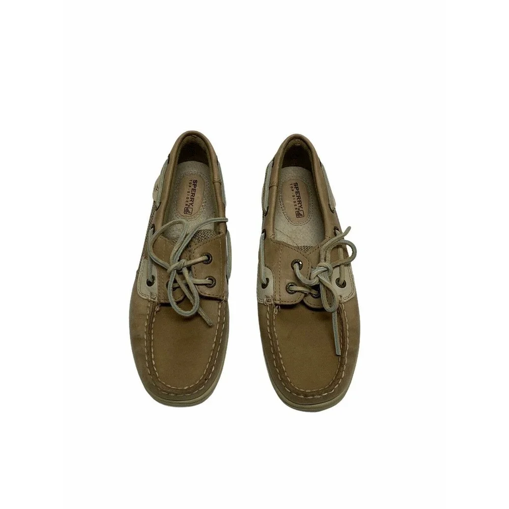 Sperry Top Sider Womens Bluefish 2 Eye Boat Shoes Size 6.5 Oat Linen 9276619